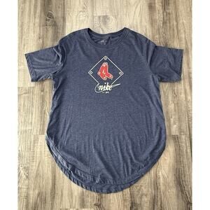 Nike Boston Red Sox MLB Women’s Blue Tri- Blend Diamond RoyalT-Shirt SZ L